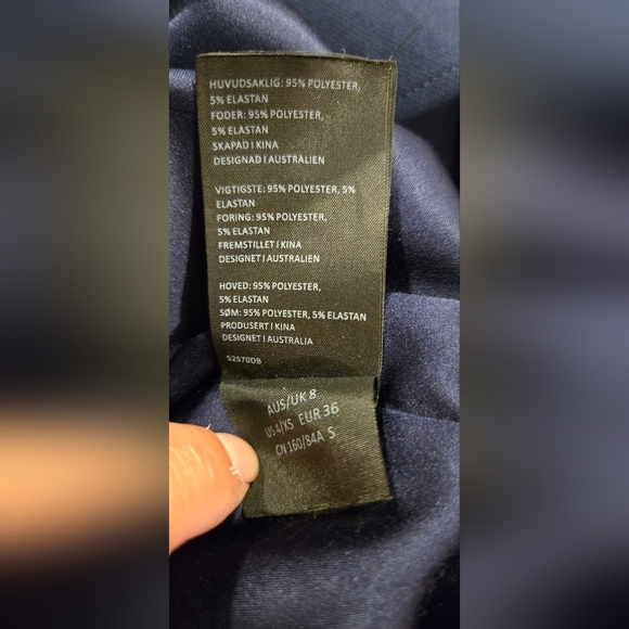 BARDOT Kristen Peplum Fit & Flare Midi Blue Dress size XS - Picture 4 of 14